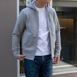 LW09 Tubular Zipper Hoodie - Gray Melange