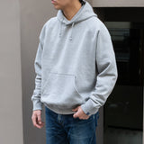 LW322 Relaxed Fit Pullover Hoodie - Gray Melange