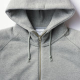 LW323 Relaxed Fit High Zip Hoodie - Gray Melange