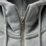 LW323 Relaxed Fit High Zip Hoodie - Oatmeal