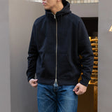 LW323 Relaxed Fit High Zip Hoodie - Black