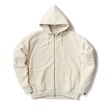 LW323 Relaxed Fit High Zip Hoodie - Oatmeal