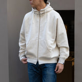 LW323 Relaxed Fit High Zip Hoodie - Oatmeal