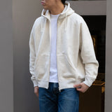 LW323 Relaxed Fit High Zip Hoodie - Oatmeal