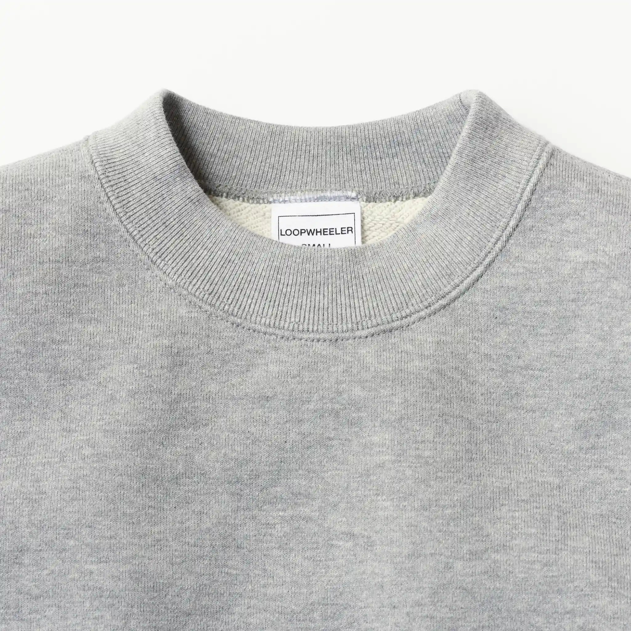 MONGLER® L メンズ Loopwheeler LW360 Side Gusset Sweatshirt - Gray Melange